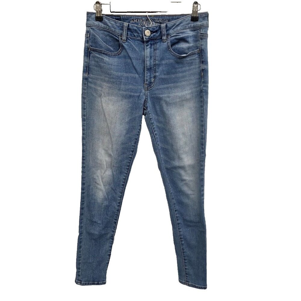 American Eagle Hi-Rise Jegging Jeans Womens Size 8 Medium Wash Stretch‎ Denim
